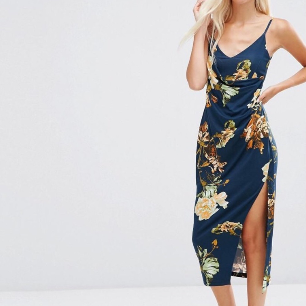ASOS | Gold Rose Drape Dress